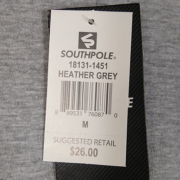Southpole Heather Gray Tee with Black Slashes - Picture 7 of 8